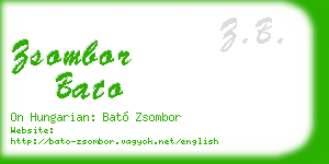 zsombor bato business card